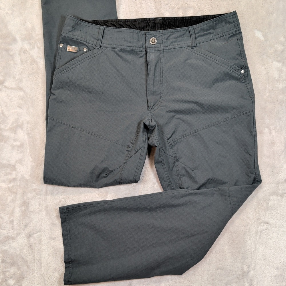 Kuhl Silencr Pants Mens 36x30 (36x28) Grey Ripstop Stretch Hiking Gorpcore